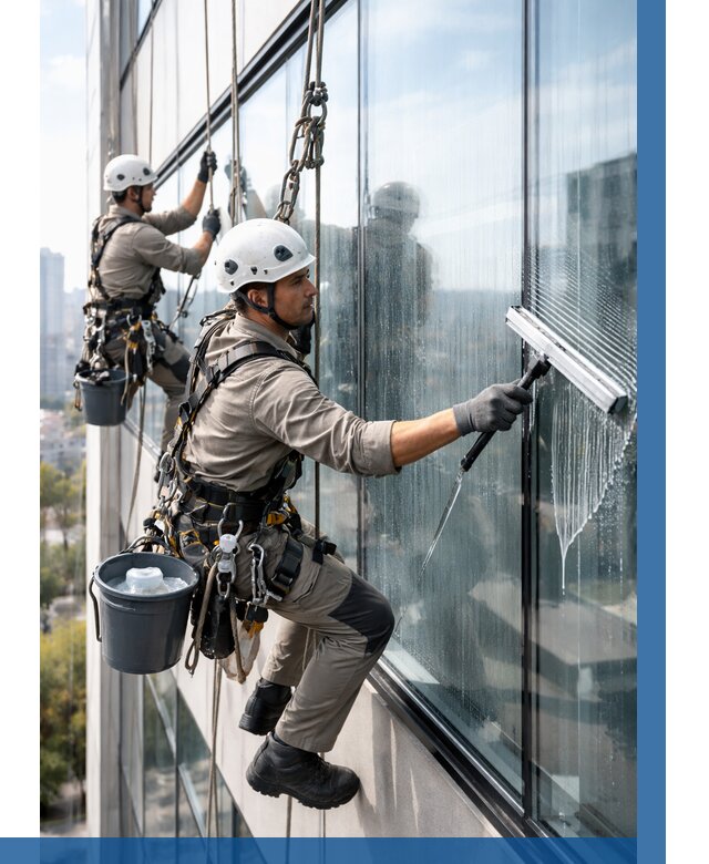 Мойка окон альпинистами в Зеленокумске от 4582 р. | ВЫСОТНИК-Злм