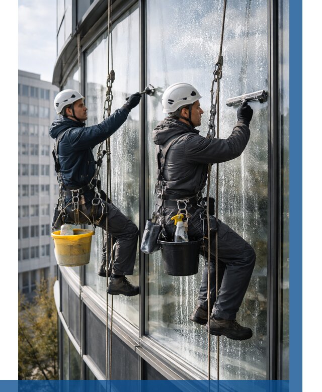 Мойка панорамных окон в Зеленокумске от 356 р. заказать у ВЫСОТНИК-Злм