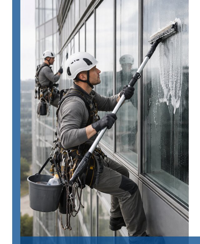 Высотная мойка сплошного остекления с выездом в Зеленокумске