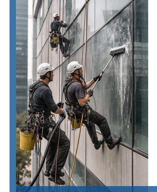 Профессиональная высотная мойка фасадов зданий в Зеленокумске