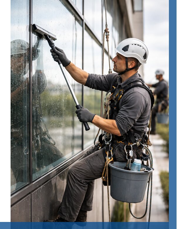 Мойка стеклянных фасадов в Зеленокумске от 204 р. | ВЫСОТНИК-Злм