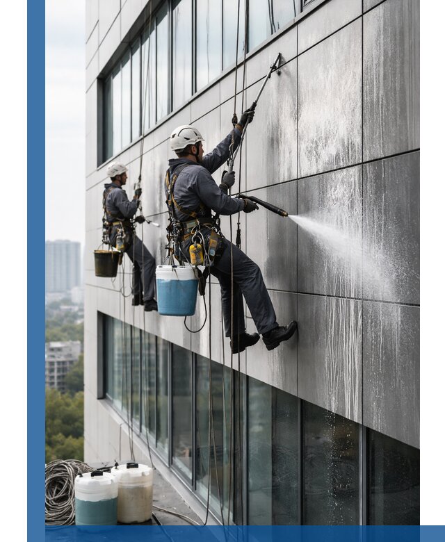 Профессиональная мойка вентилируемых фасадов в Зеленокумске