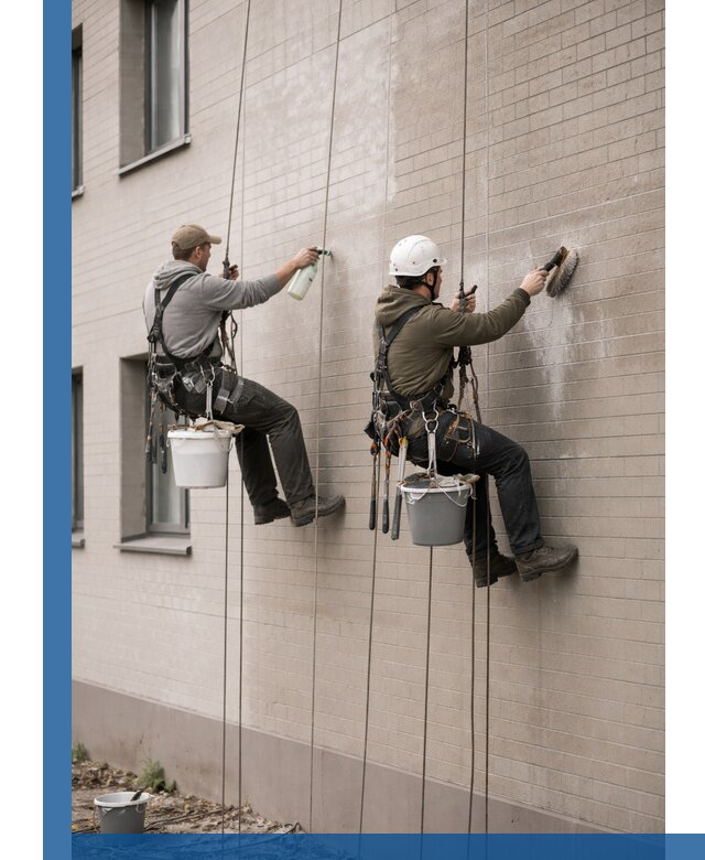 Удаление высолов с фасада зданий в Зеленокумске без повреждений и следов