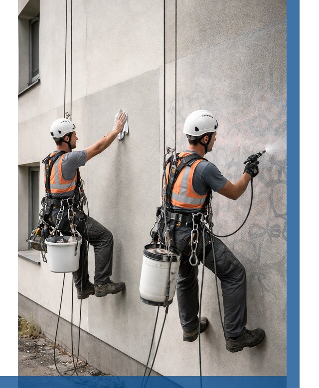 Антиграффити покрытие фасада в Зеленокумске от 611 р. | ВЫСОТНИК-Злм