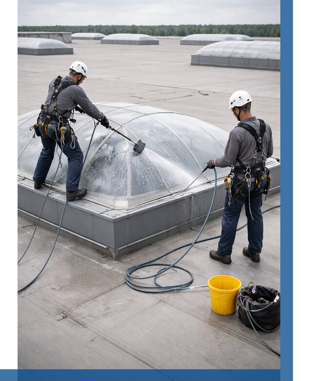 Мойка зенитных фонарей в Зеленокумске, заказать от 4582 р. | ВЫСОТНИК-Злм