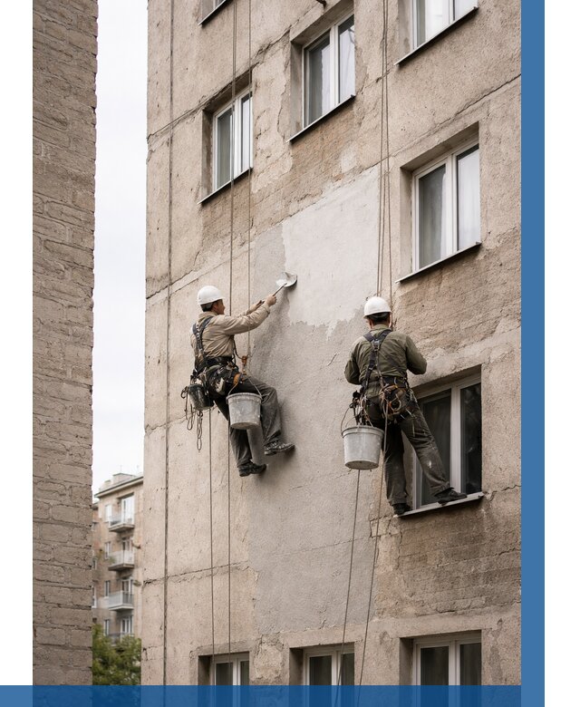 Косметический ремонт фасада в Зеленокумске от 1120 р. | ВЫСОТНИК-Злм