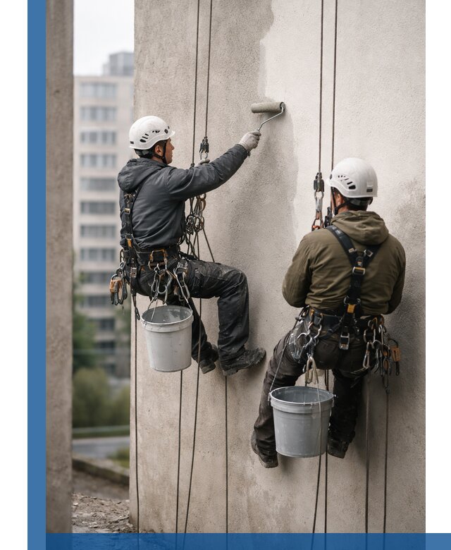 Покраска фасадов высотными альпинистами в Зеленокумске с гарантией