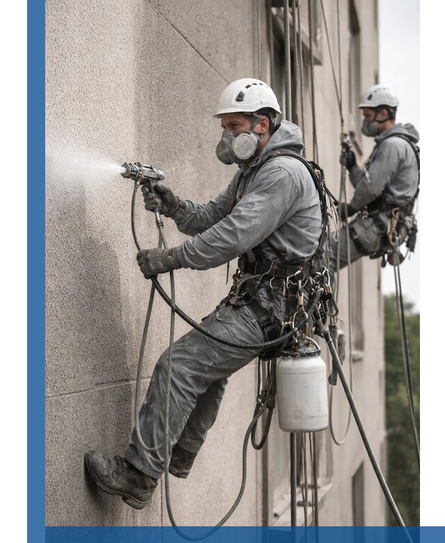 Безвоздушная покраска фасадов зданий в Зеленокумске профессионально