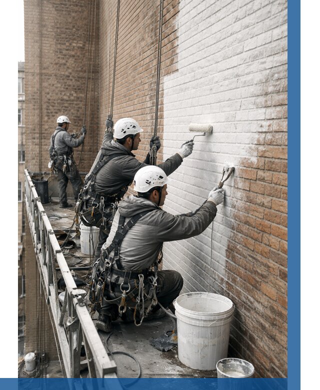 Покраска кирпичного фасада в Зеленокумске от 356 р. | ВЫСОТНИК-Злм