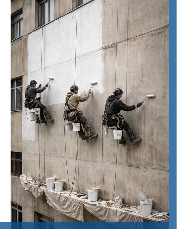 Покраска бетонного фасада в Зеленокумске от 356 р за м2 | ВЫСОТНИК-Злм