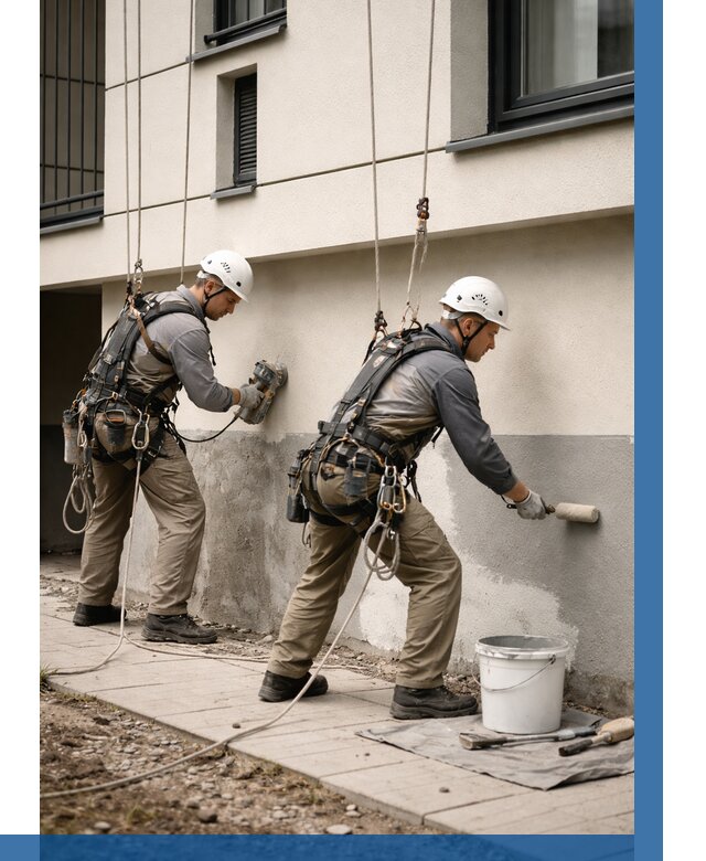 Окраска цоколя здания в Зеленокумске от 458 р. под ключ | ВЫСОТНИК-Злм