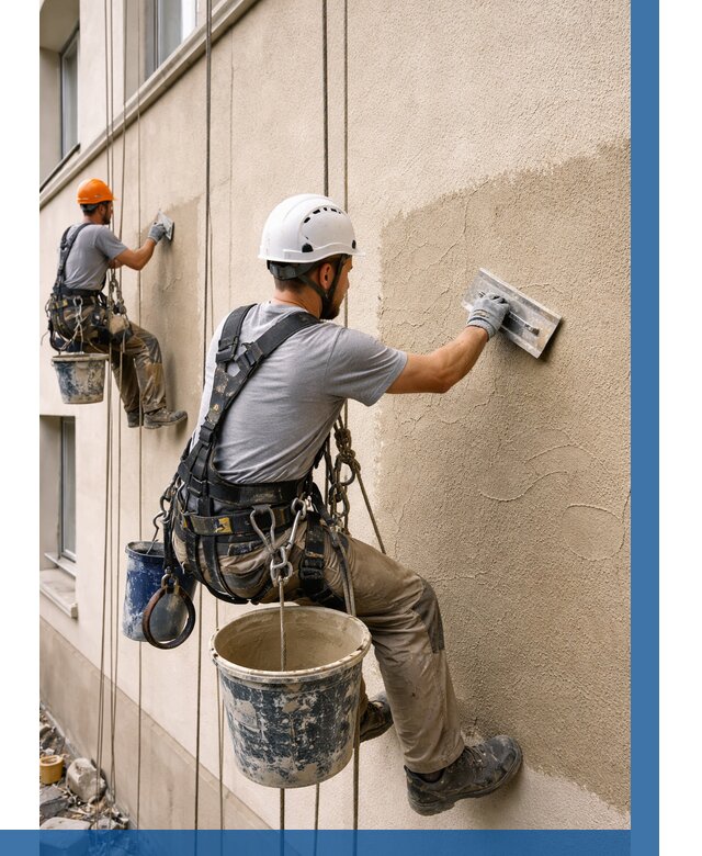 Декоративная штукатурка фасада в Зеленокумске от 1222 р. | ВЫСОТНИК-Злм