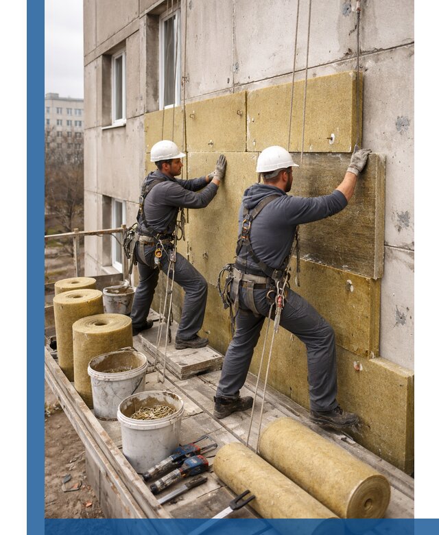 Утепление фасада минватой в Зеленокумске под ключ с гарантией