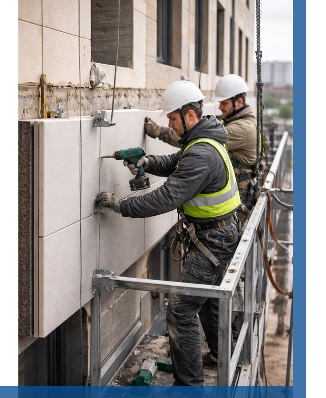 Монтаж фасадных термопанелей в Зеленокумске от 1527 р. | ВЫСОТНИК-Злм