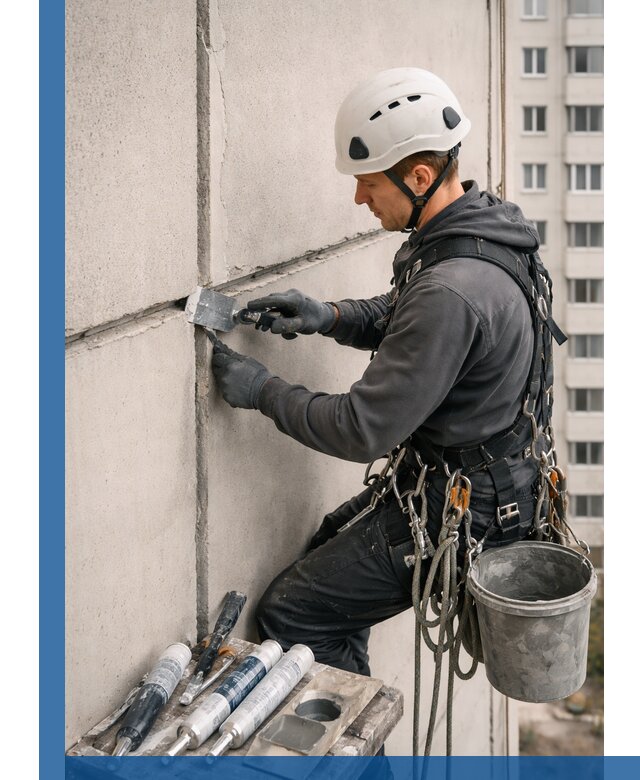 Ремонт межпанельных швов в Зеленокумске герметизация и восстановление