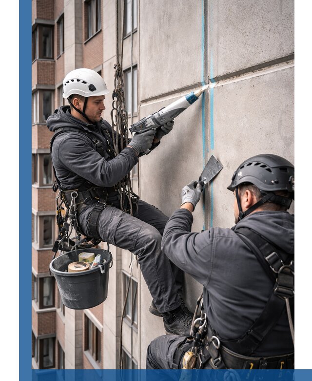 Вторичная герметизация швов фасада и кровли в Зеленокумске
