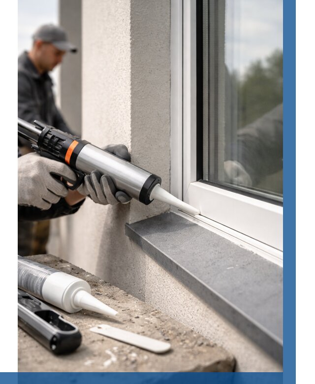 Герметизация монтажных швов окон в Зеленокумске от 662 р. | ВЫСОТНИК-Злм