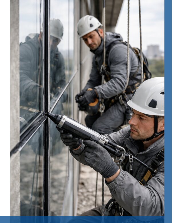 Герметизация витражных швов в Зеленокумске от 662 р. | ВЫСОТНИК-Злм