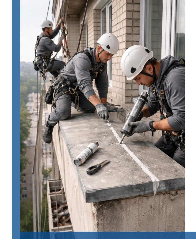 Герметизация балконного козырька в Зеленокумске профессионально