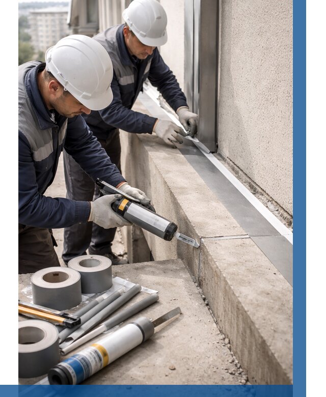 Герметизация примыкания балкона в Зеленокумске от 4582 р. | ВЫСОТНИК-Злм