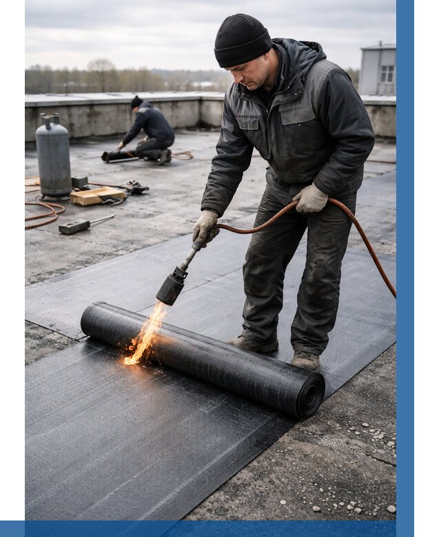 Ремонт наплавляемой кровли в Зеленокумске от 713 р. | ВЫСОТНИК-Злм