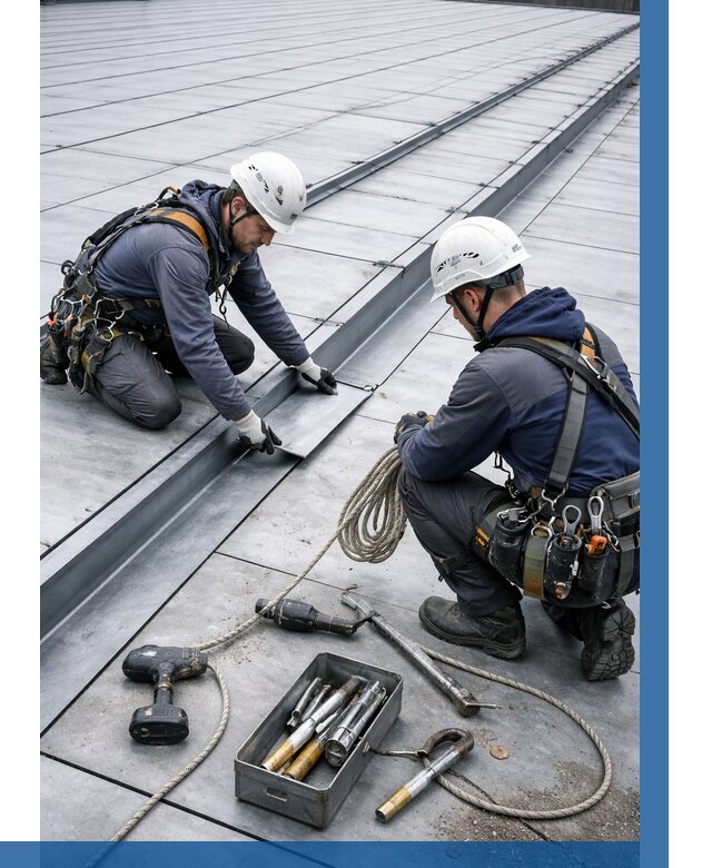 Ремонт фальцевой кровли в Зеленокумске от 713 р. | ВЫСОТНИК-Злм