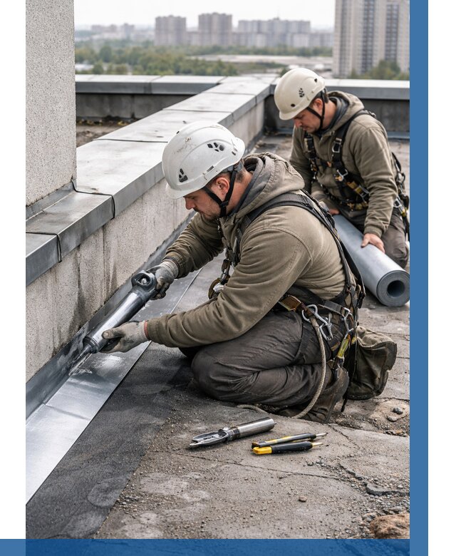 Ремонт кровельных примыканий в Зеленокумске от 1222 р. | ВЫСОТНИК-Злм