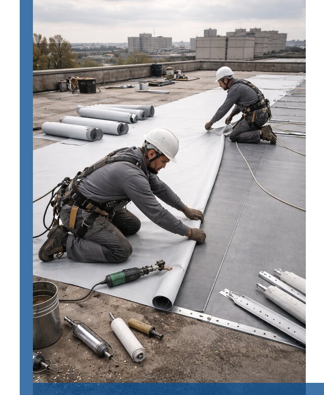 Монтаж мембранной кровли в Зеленокумске для промышленных зданий