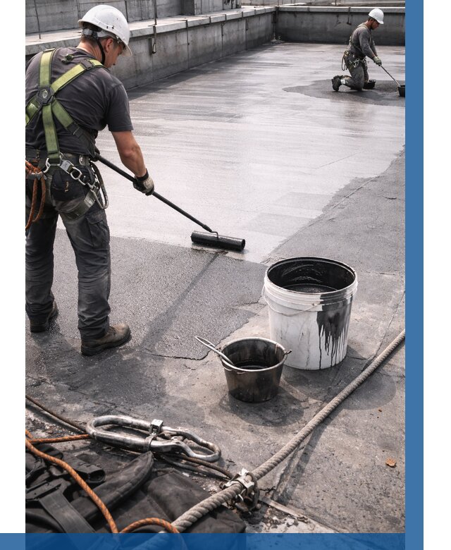 Гидроизоляция кровли жидкой резиной в Зеленокумске от 509 р. | ВЫСОТНИК-Злм