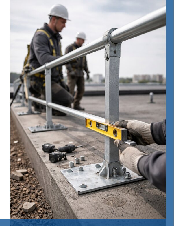 Монтаж кровельного ограждения в Зеленокумске от 1222 р. | ВЫСОТНИК-Злм