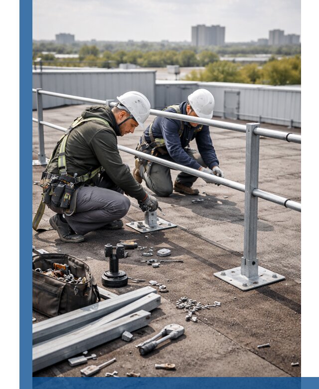 Монтаж кровельного ограждения в Зеленокумске под ключ с гарантией