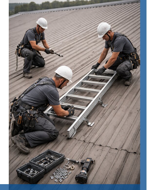 Монтаж кровельной лестницы в Зеленокумске от 4582 р. | ВЫСОТНИК-Злм