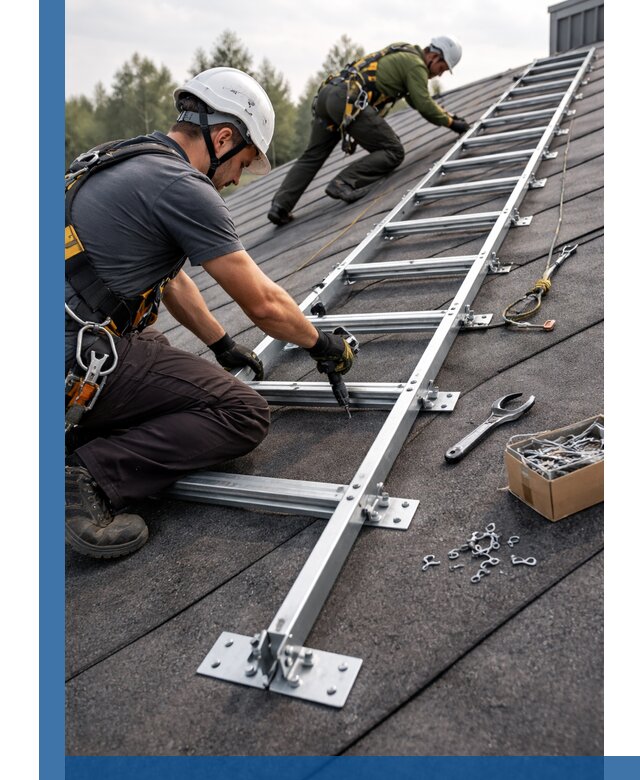 Профессиональный монтаж кровельной лестницы в Зеленокумске под ключ