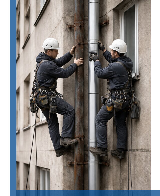 Замена водосточных труб в Зеленокумске: монтаж и демонтаж под ключ