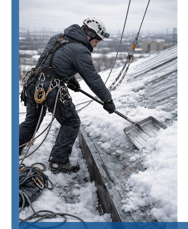 Профессиональная очистка кровли от снега и наледи в Зеленокумске