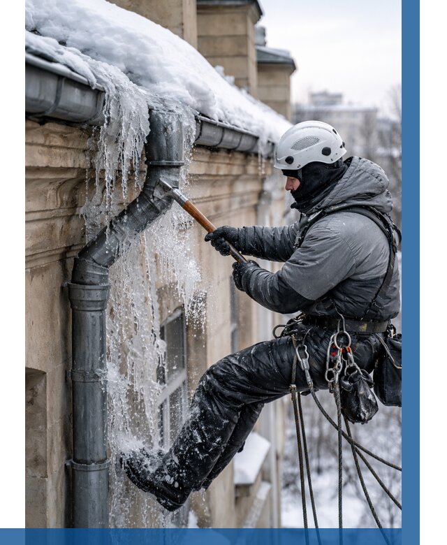 Очистка водостоков от льда в Зеленокумске от 3564 р. | ВЫСОТНИК-Злм