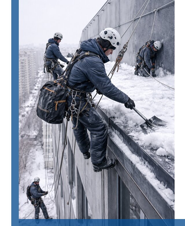 Абонентское обслуживание кровли зимой в Зеленокумске регулярный уход