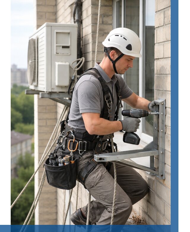 Установка кронштейнов кондиционера в Зеленокумске от 3564 р. | ВЫСОТНИК-Злм