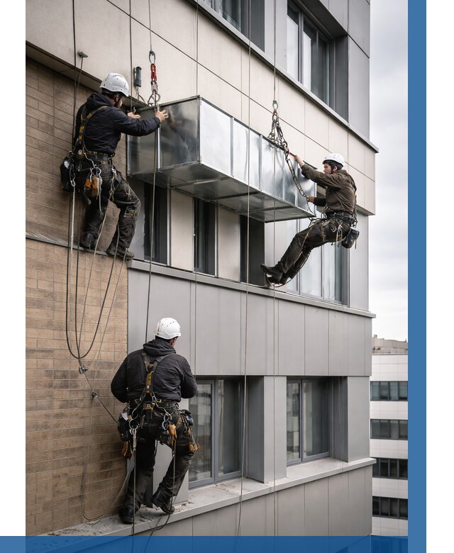 Монтаж воздуховодов на фасаде в Зеленокумске от 1527 р. | ВЫСОТНИК-Злм