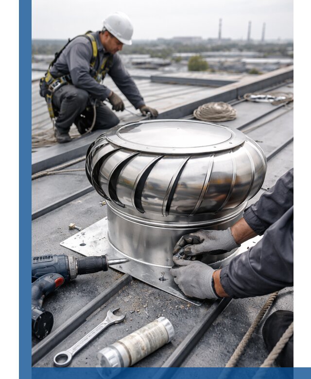 Установка дефлекторов на кровле в Зеленокумске профессионально