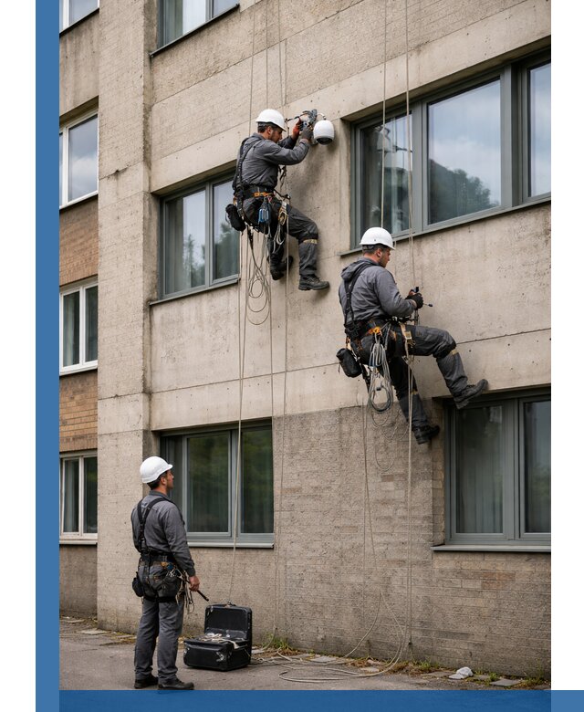 Монтаж фасадных камер видеонаблюдения в Зеленокумске под ключ