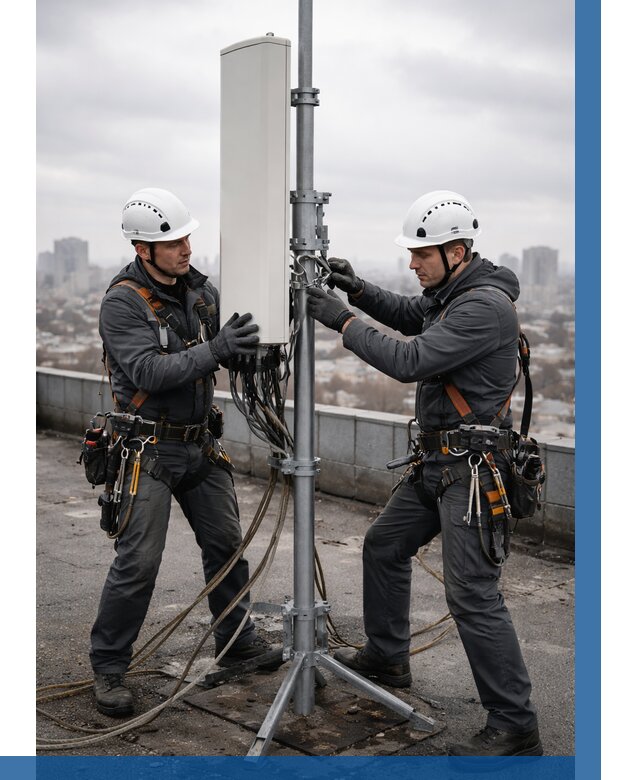 Монтаж антенн связи на крыше в Зеленокумске от 8655 р. | ВЫСОТНИК-Злм