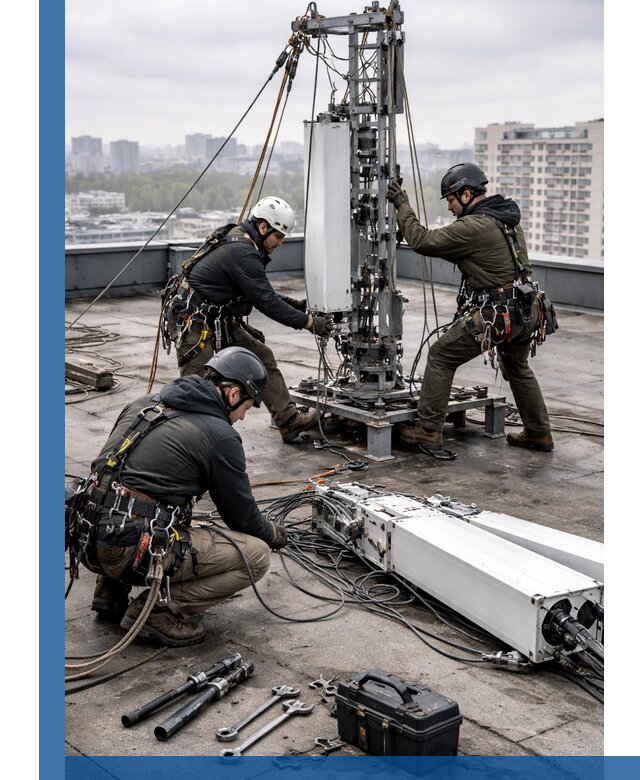 Демонтаж антенн на крыше зданий в Зеленокумске с гарантией