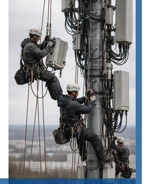 Монтаж оборудования связи на мачте в Зеленокумске от 7637 р. | ВЫСОТНИК-Злм