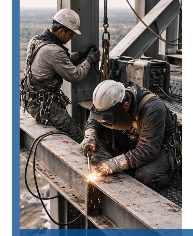 Высотные сварочные работы в Зеленокумске для промышленных объектов