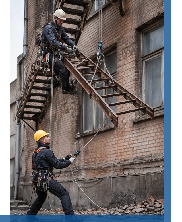Демонтаж пожарной лестницы в Зеленокумске от 12218 р. | ВЫСОТНИК-Злм