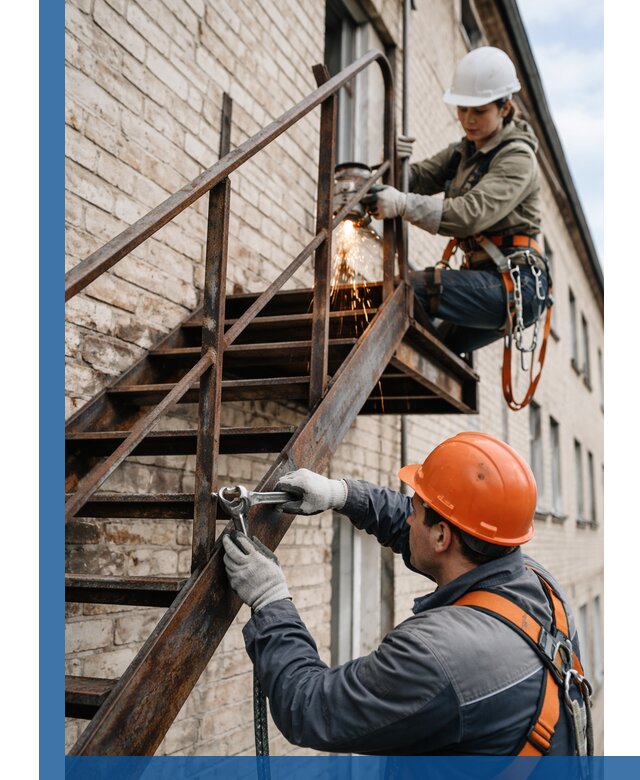 Ремонт и восстановление пожарных лестниц с выездом в Зеленокумске