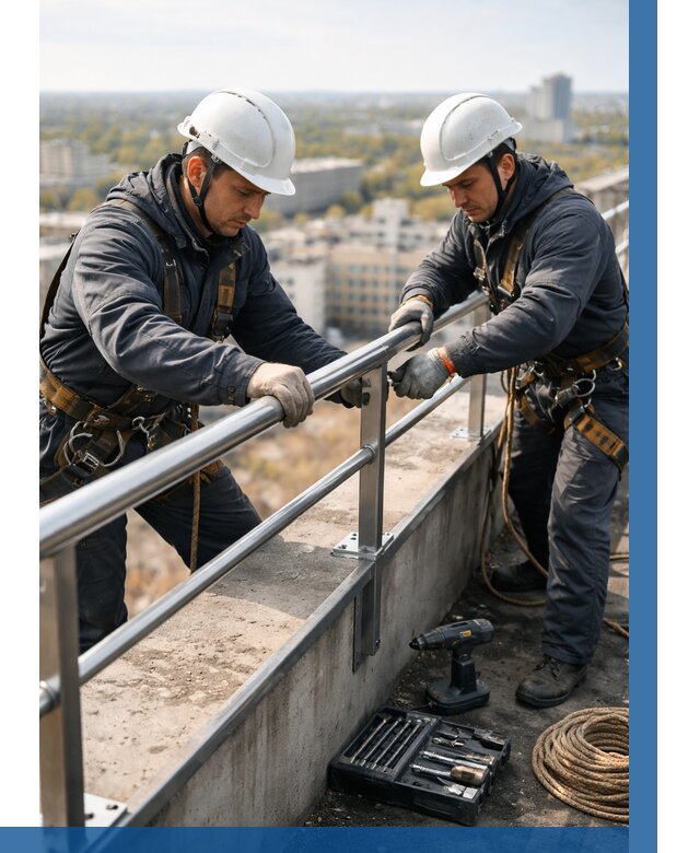 Монтаж перил на высоте в Зеленокумске от 2546 р. | ВЫСОТНИК-Злм