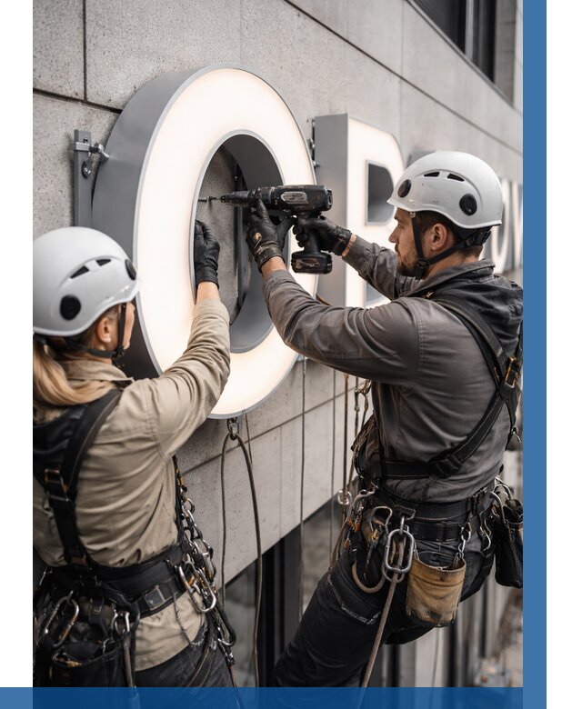 Монтаж световых букв в Зеленокумске от 3055 р. под ключ ВЫСОТНИК-Злм