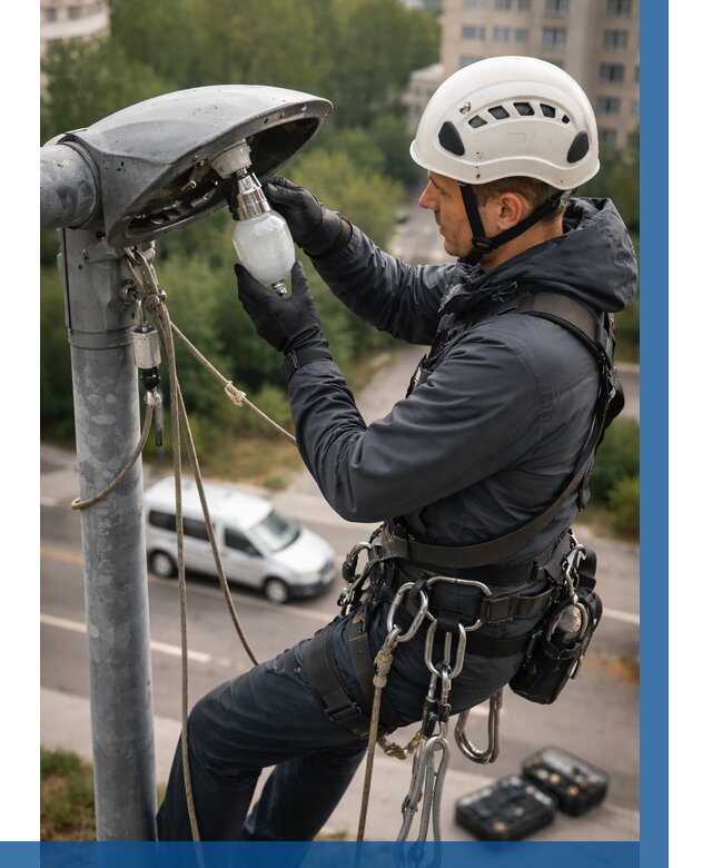 Замена ламп на высоте в Зеленокумске от 2546 р. | ВЫСОТНИК-Злм